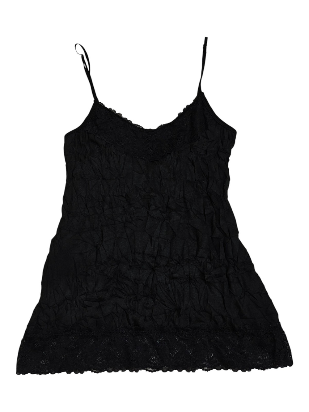 Maurices NWOT Black Lace-Trim Spaghetti Strap Camisole